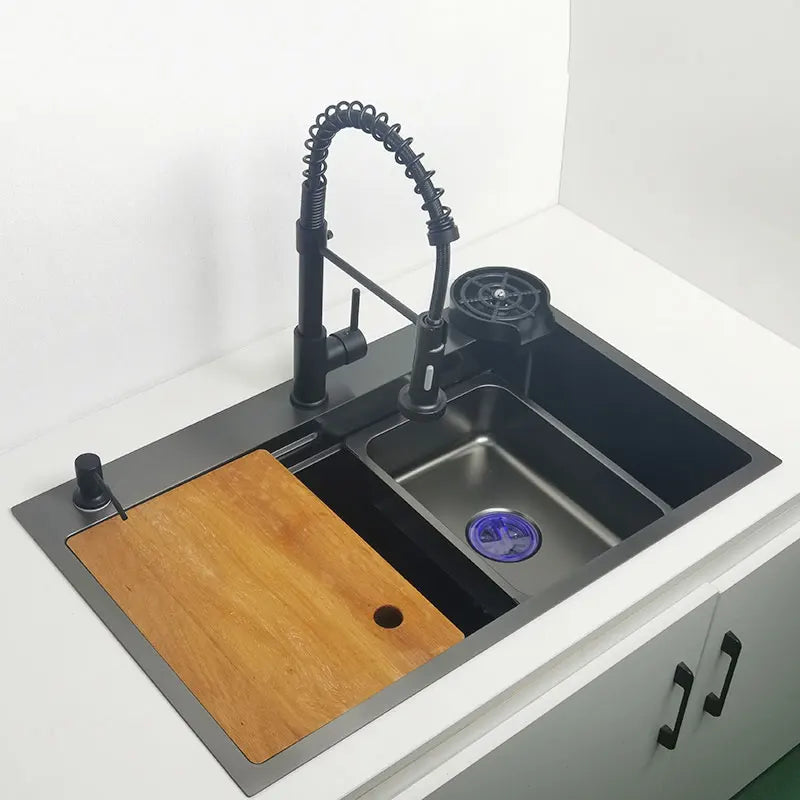 Nano Sink Matte Black Above Mount Washing Basin
