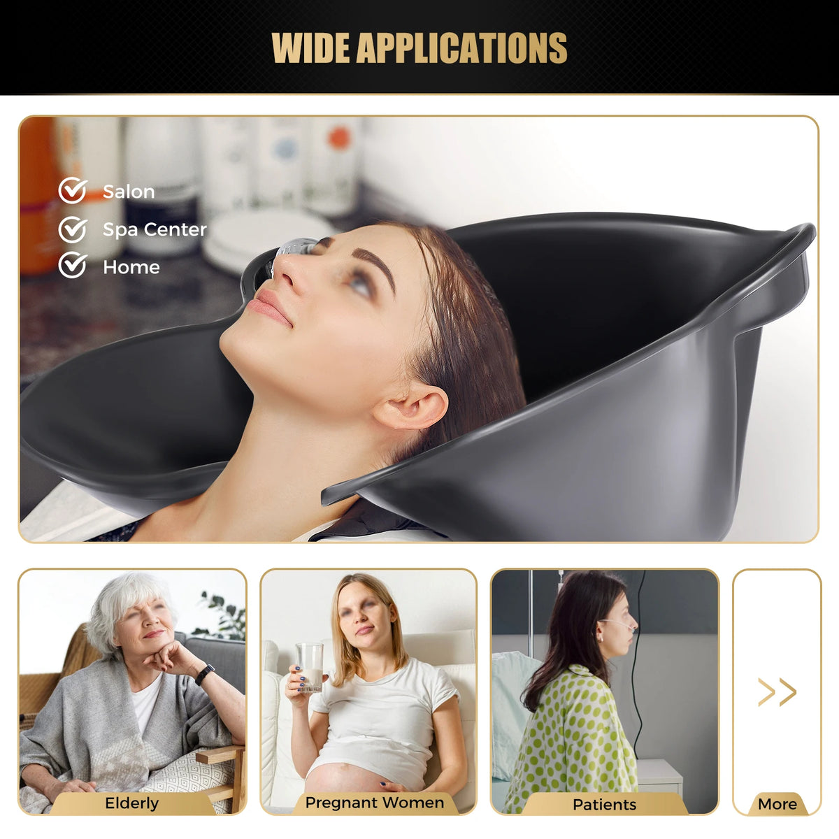 Shampoo Bowl Electric Pump & Dual-Bucket Hair Washing