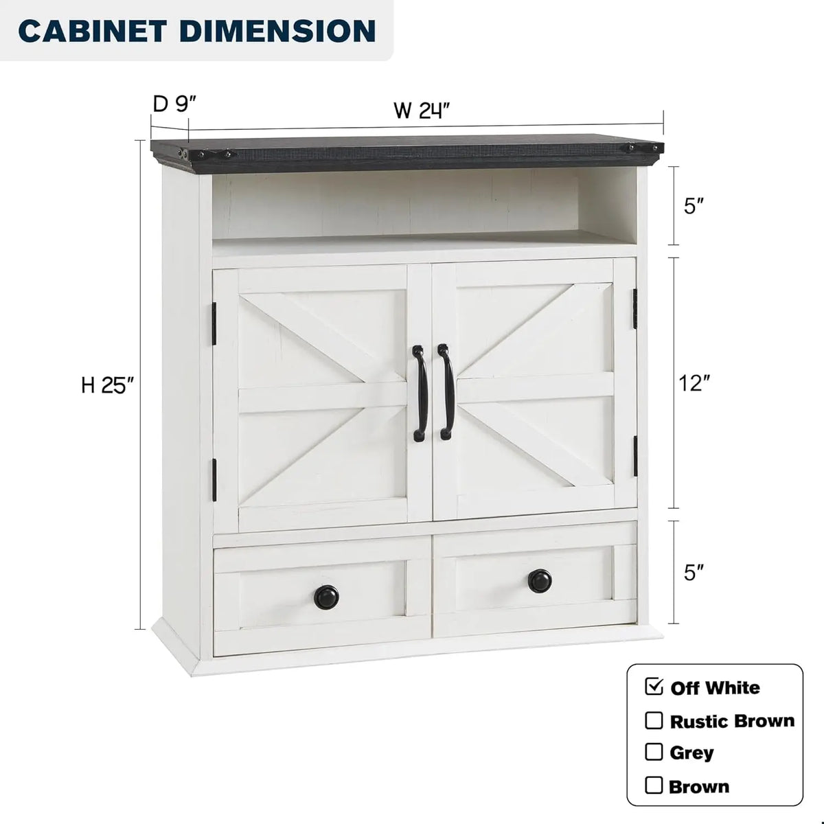Bathroom Wall Cabinet Farmhouse 24 Wide Medicine Cabinet