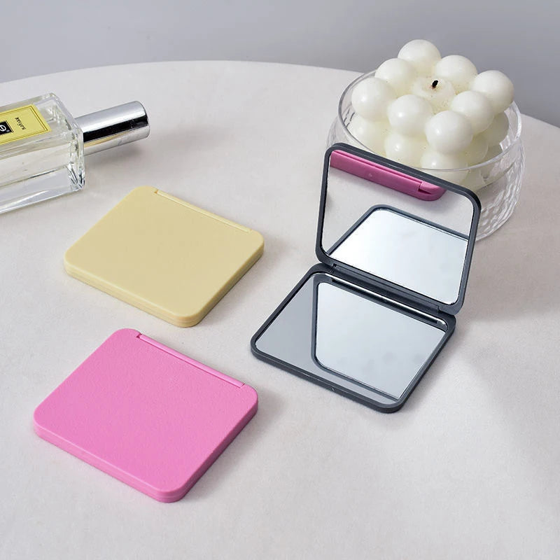 2-Face Makeup Mirror Square Cute Girl Gift Hand