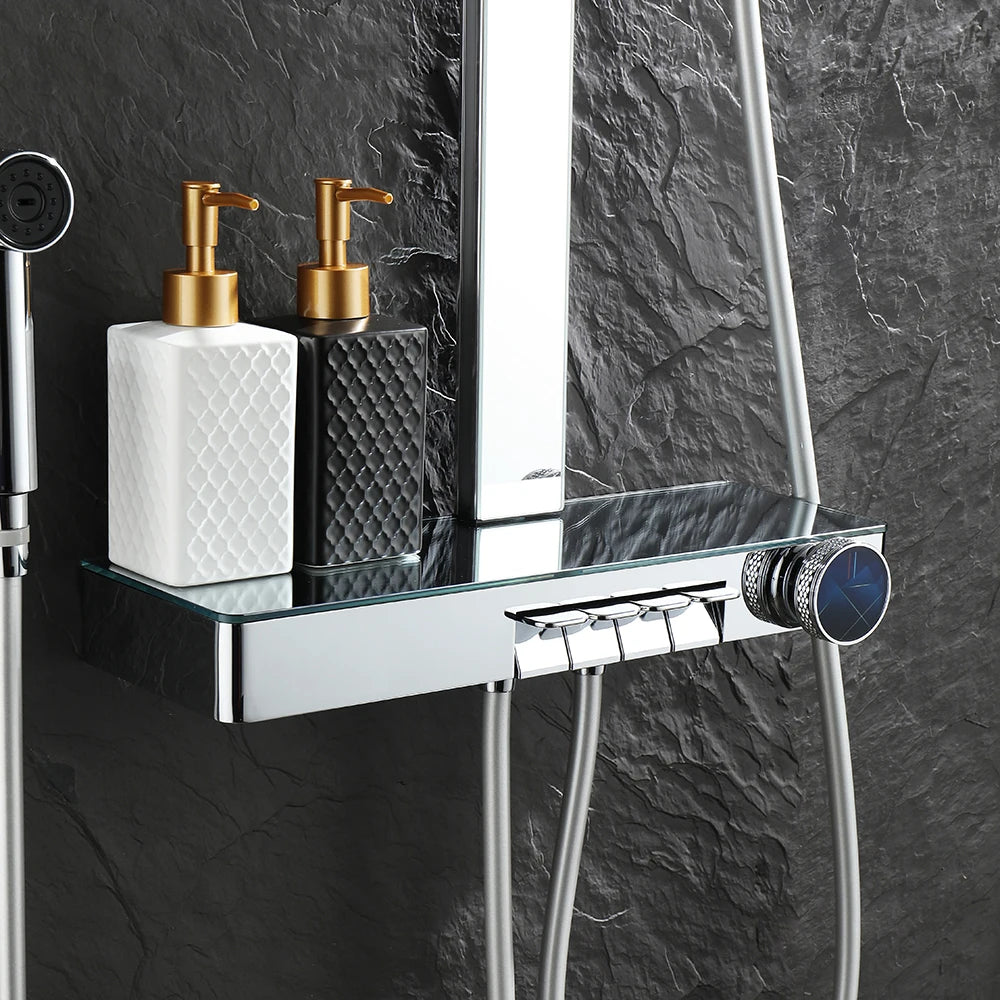 Chrome Piano Digital Bathroom Shower Cold Digital Bathroom