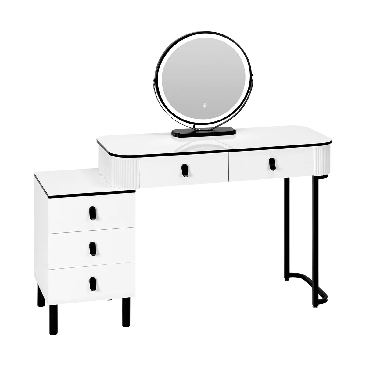Woltu Dressing Table Led Lighting Mobile Mirror Girls