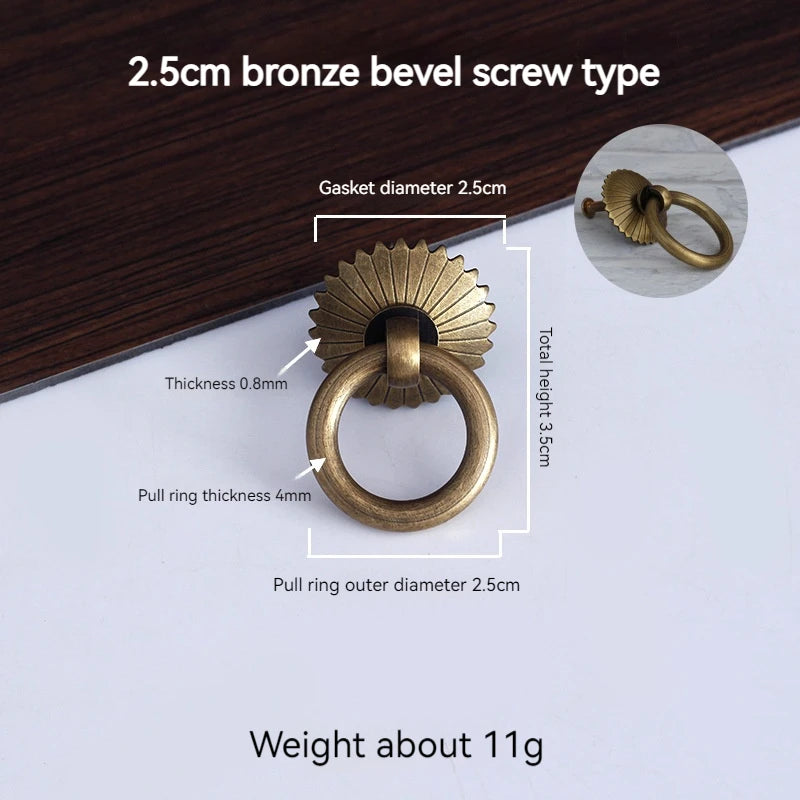 Chinese Medicine Cabinet Circular Ring Tea Can Pull