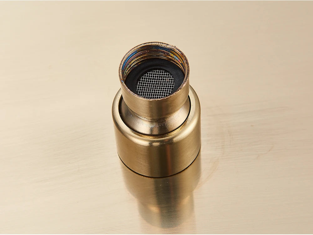 Brushed Gold Shower Faucet Embedded In Ways Shower