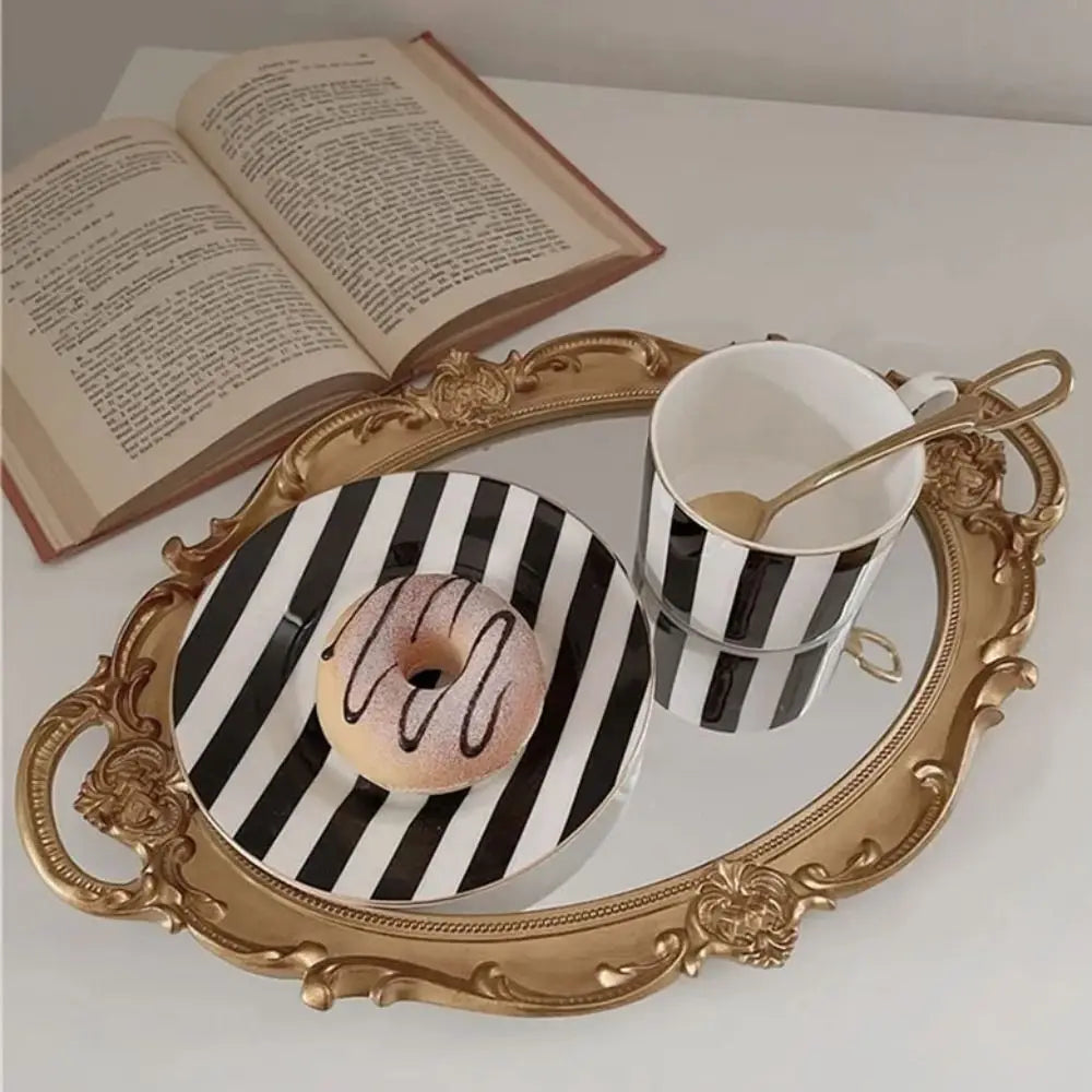 Oval Shape Decorative Wall Mirror Glass Material French