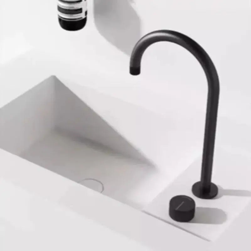 Two Holes Widerspread Brass Basin Faucet 360 Rotating
