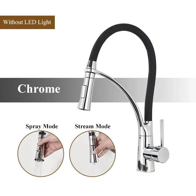 Zappo Gold Waterfall Faucet Roman Handheld Shower Deck