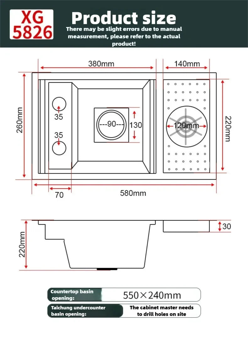 Cup Washer Hidden Bar Sinks Lid Multifunctionalstainless Steel
