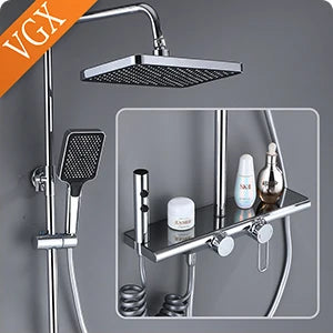 Vgx Gold Shower System Bathroom Shower Faucet 3-Way