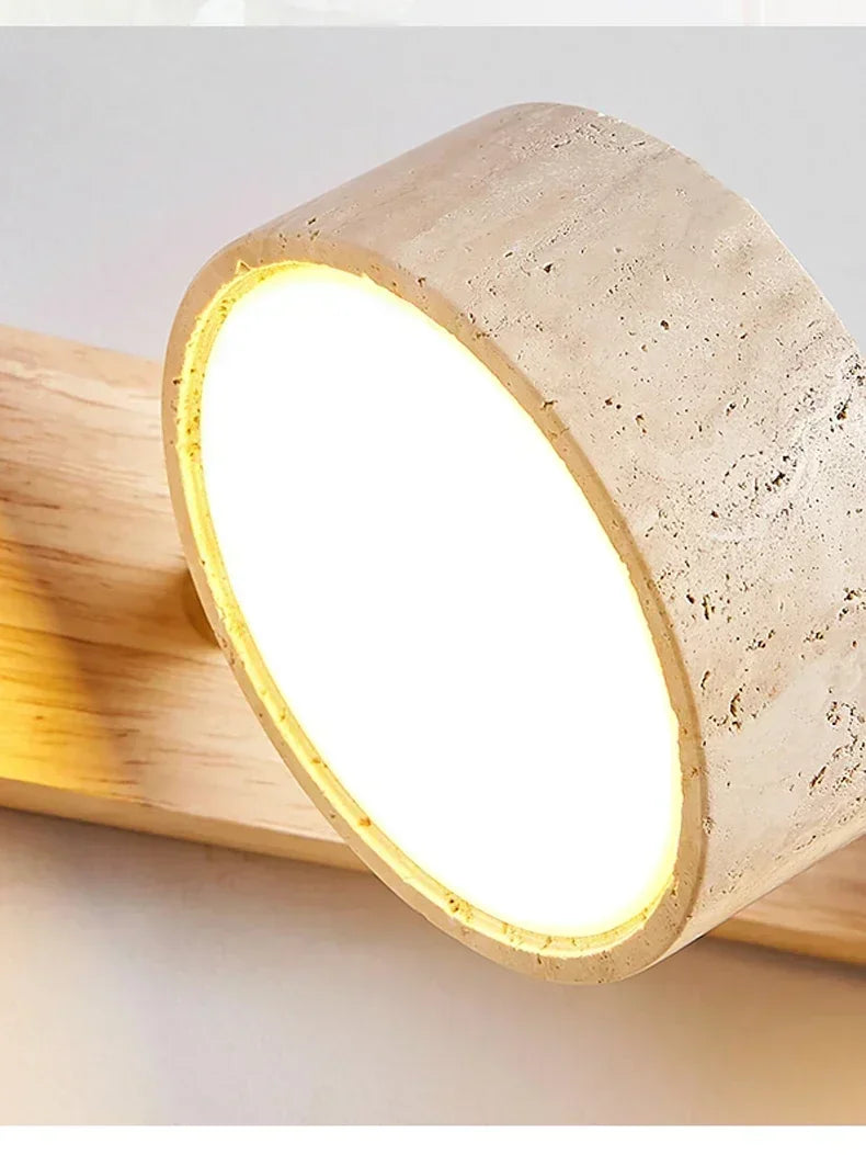 Spanish Natural Limestone Double-Sided Wall Lamp Creative
