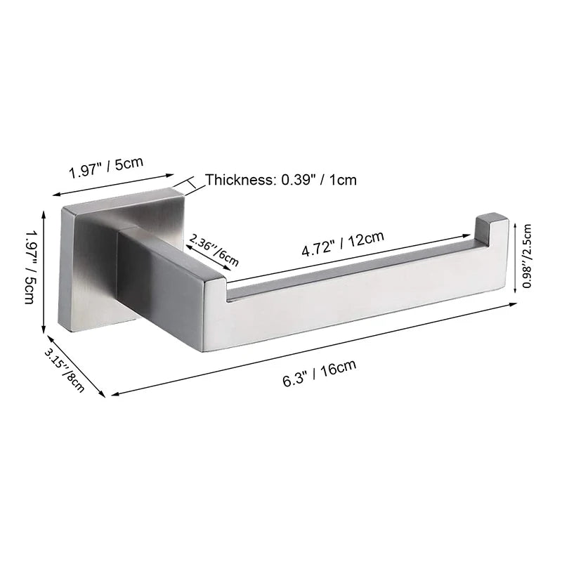 304 Stainless Steel Bathroom Matte Black Toilet Paper