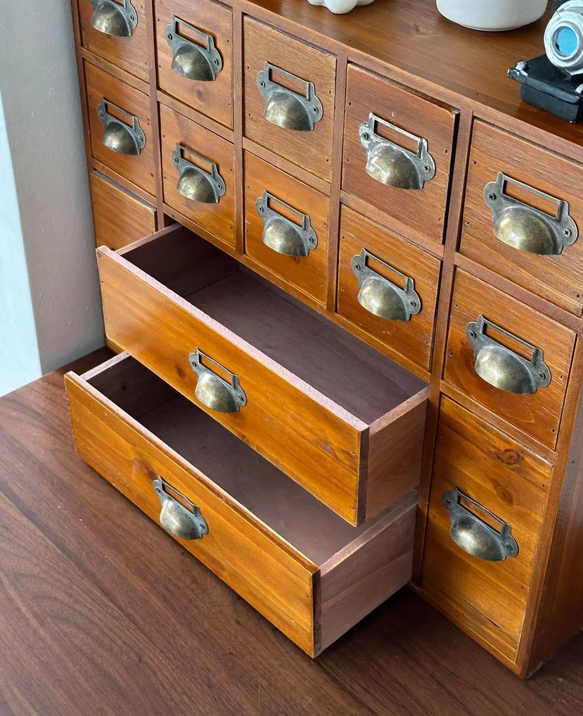 Wooden Entrance Desk Drawer Type Entry Key Storage