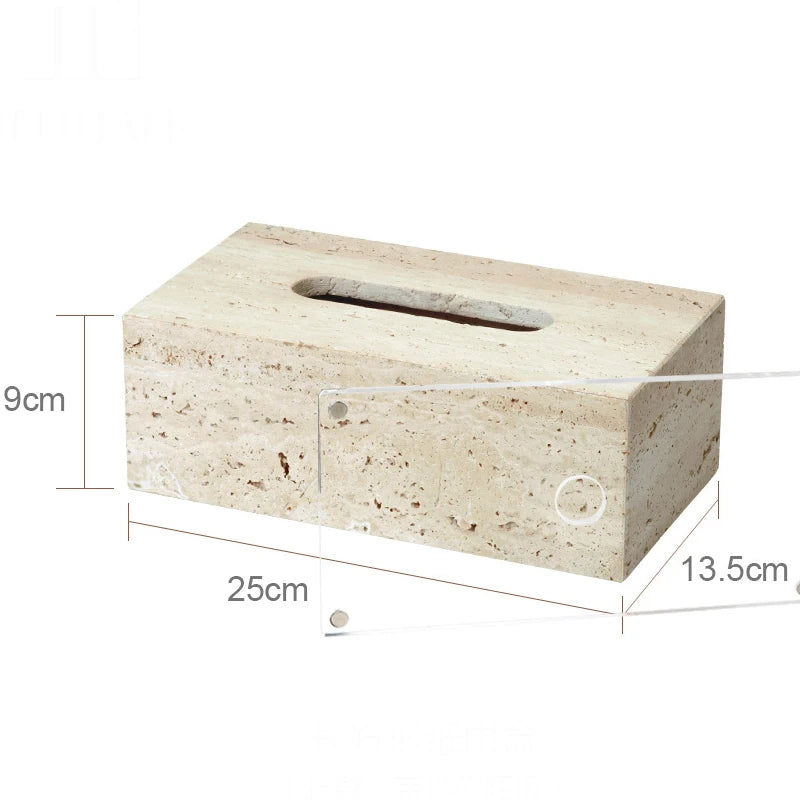 Beige Travertine Bathroom Natural Marble Soap Dispenser Reed