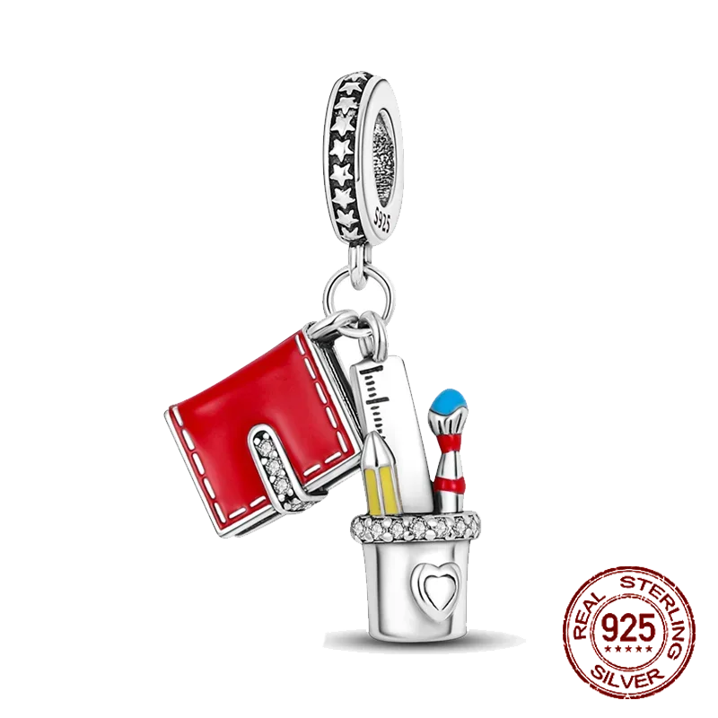 925 Sterling Silver Red Medicine Cabinet Pendant Charms