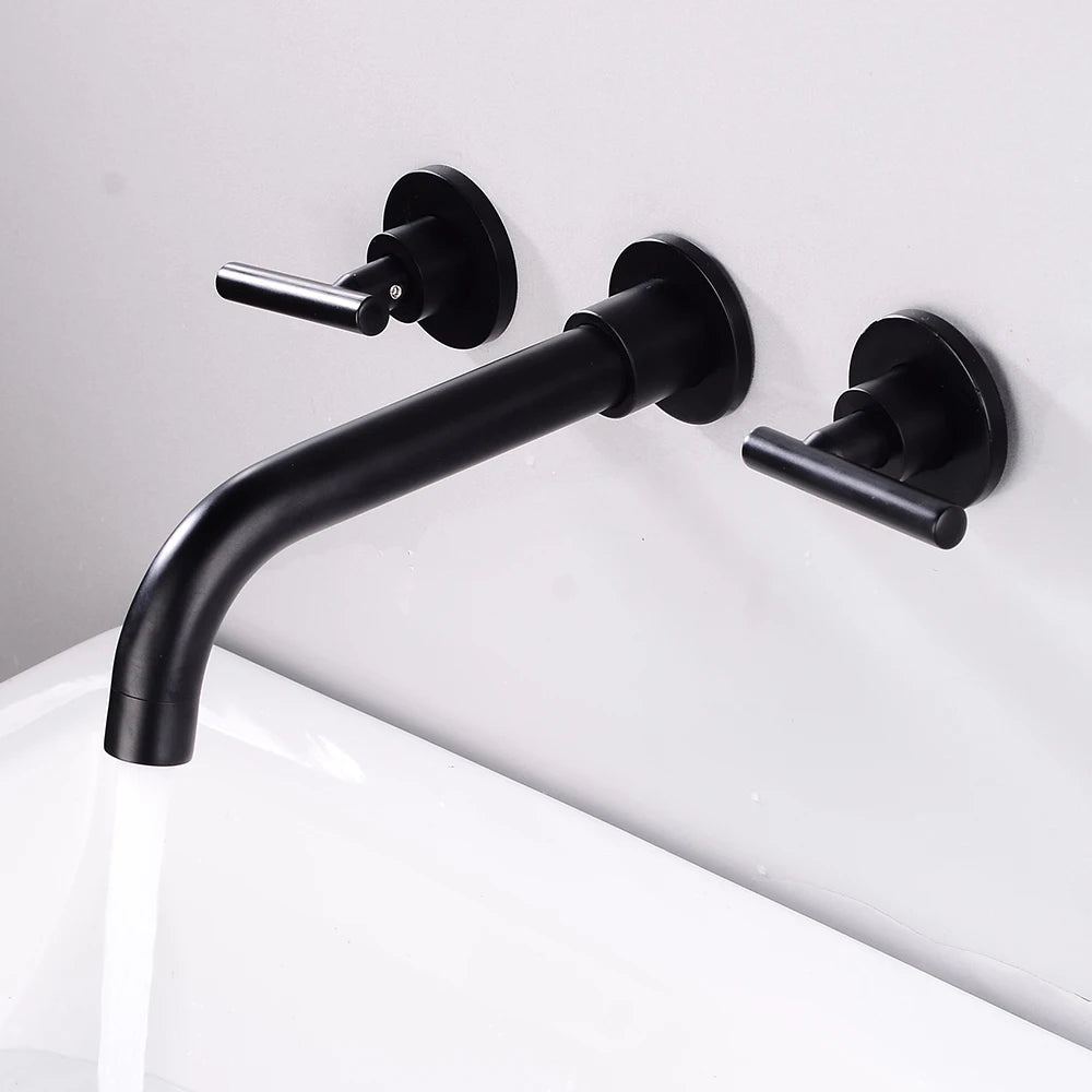 Bakala Brass Matte Black Bathroom Sink Faucet Tap