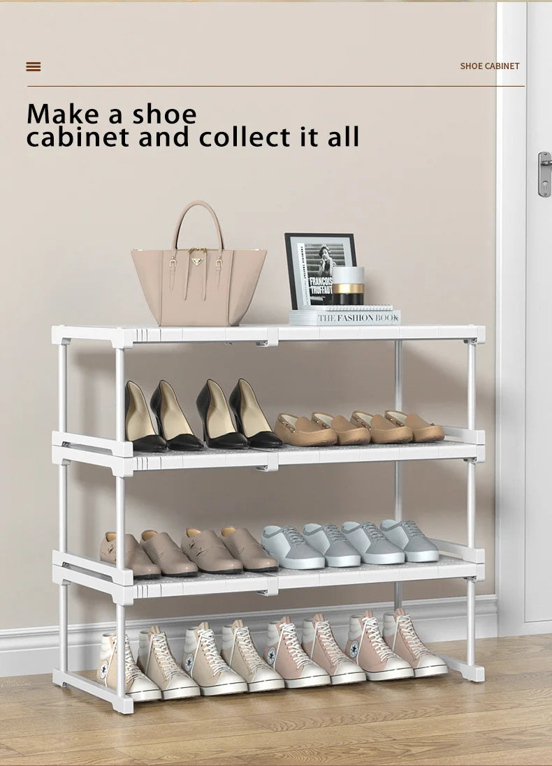 Wardrobe No-Punch Multi-Layer Retractable Adjustable Shelves