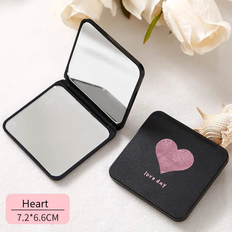 2-Face Makeup Mirror Square Cute Girl Gift Hand