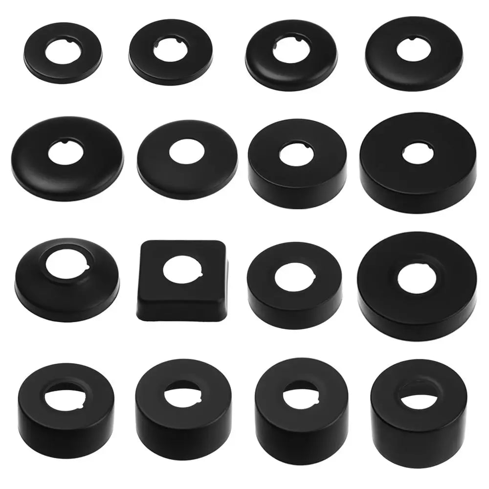 1pcs Black Shower Faucet Decorative Cover Chrome Finish