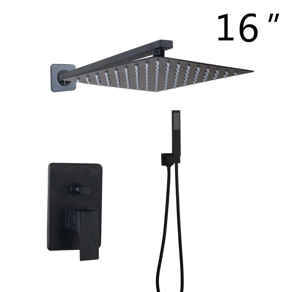Kemaidi Bathroom 2-3 Way Shower Faucet Black 3-Functions