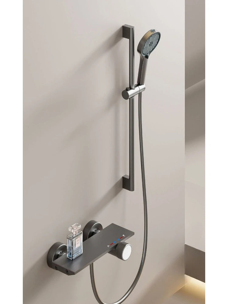 Two Ways Water Outlet Knobbed Bathroom Shower System