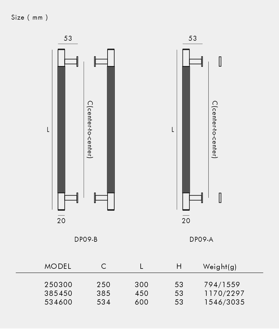 Nurlin Brass Door Double Sided Linear Striped Pull