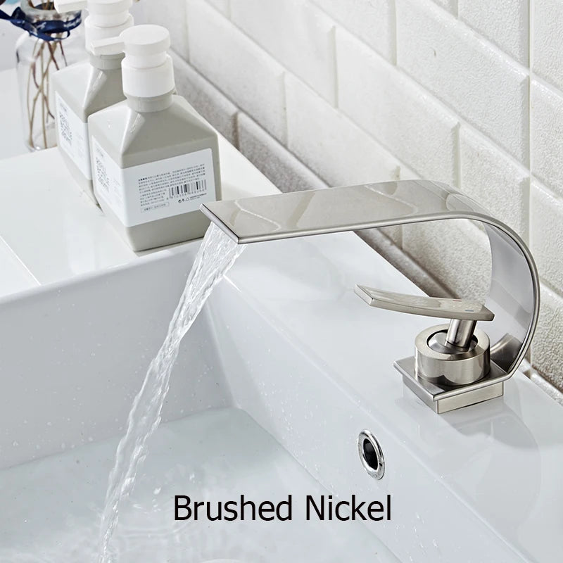 Becola Retail Deck Mount Waterfall Bathroom Basin Faucet