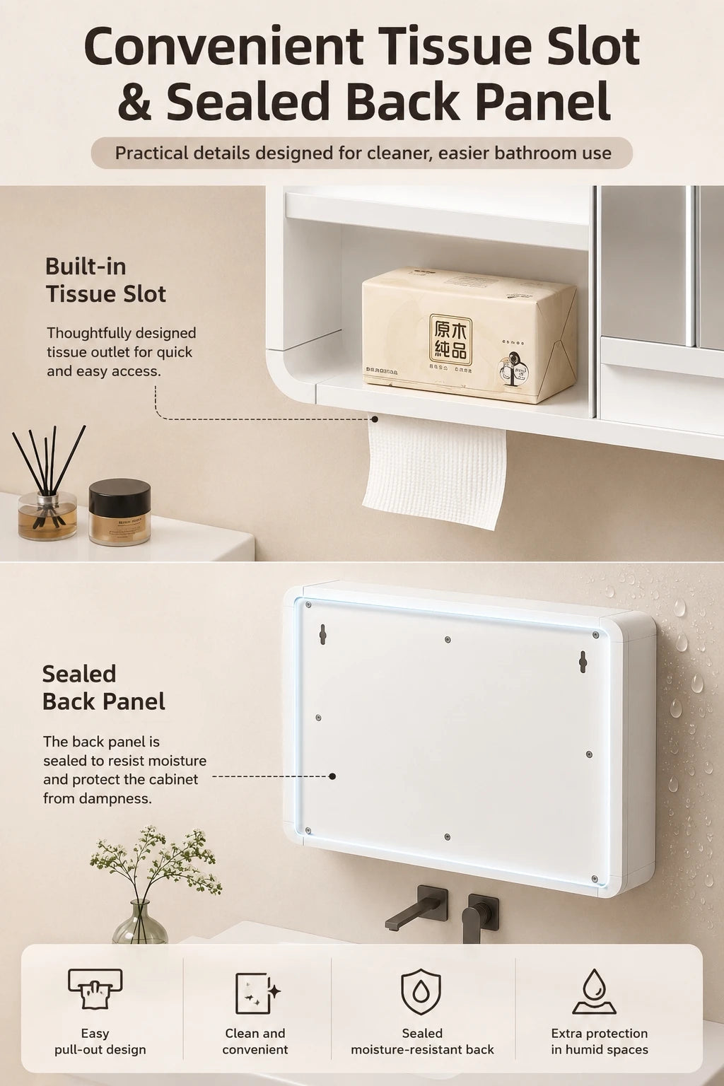 Led Bathroom Mirror Cabinet Anti Fog Wall Mounted