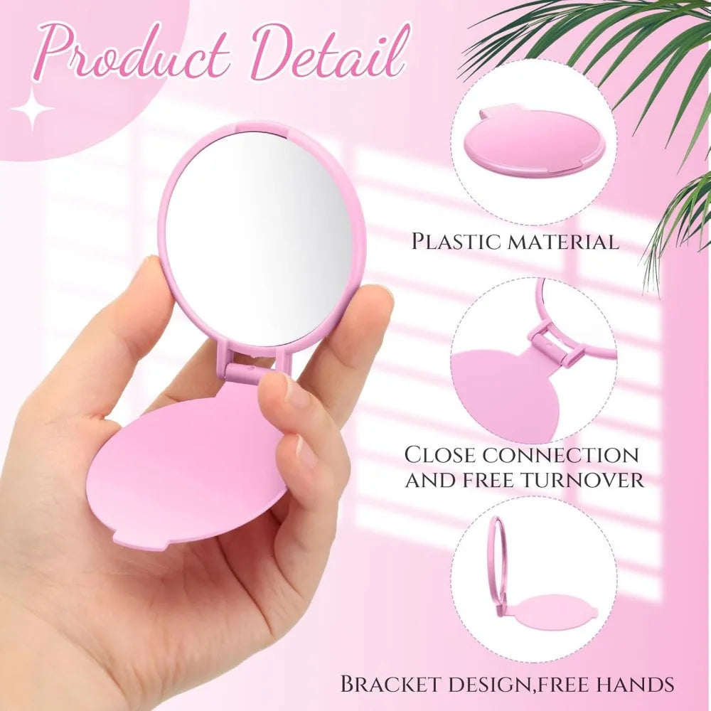 5pcs Compact Mirror Bulk Pocket Mini Folding Mirrors