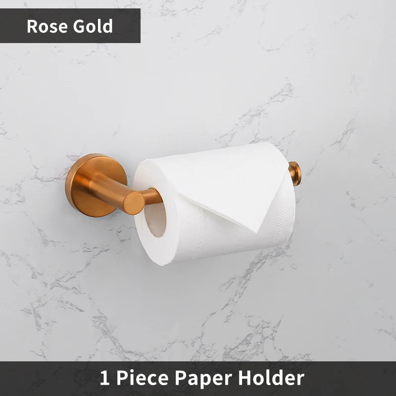 Bathroom Hardware 304 Stainless Steel Rose Gold Towel