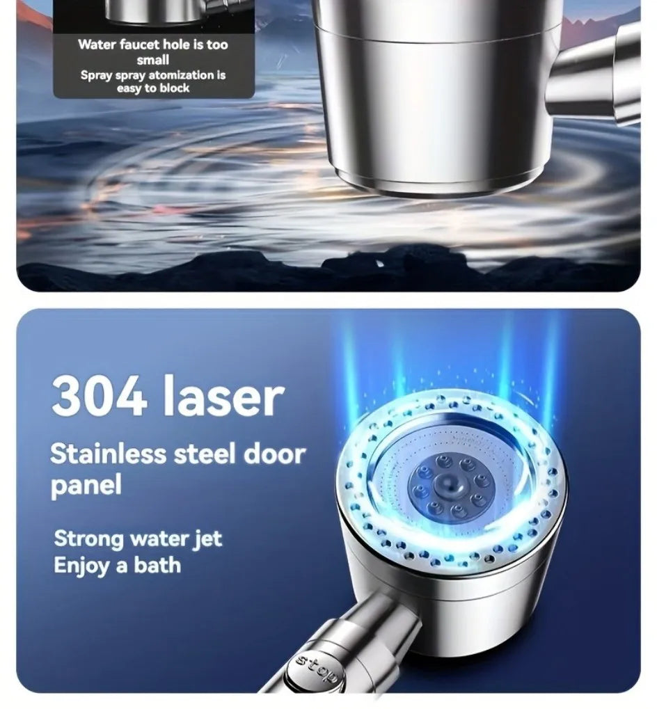 Modes Bathroom Shower Head High Pressure Powerful Rain