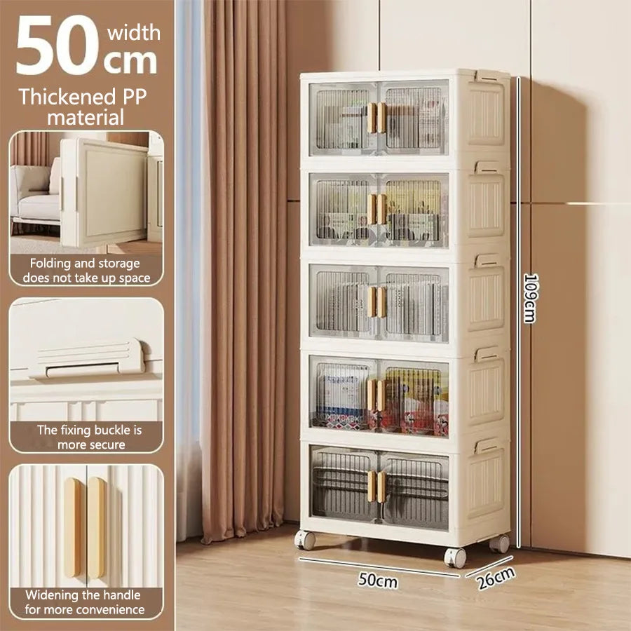 Multi-Functional Folding Storage Cabinet Doors Office Bathroom