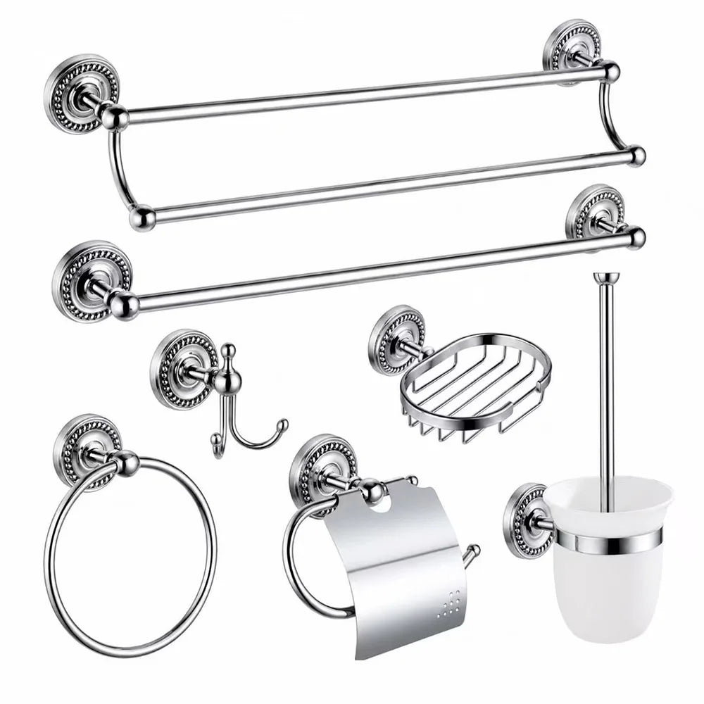 Kemaidi Antique Brass Bathroom Paper Holder Toilet Brush