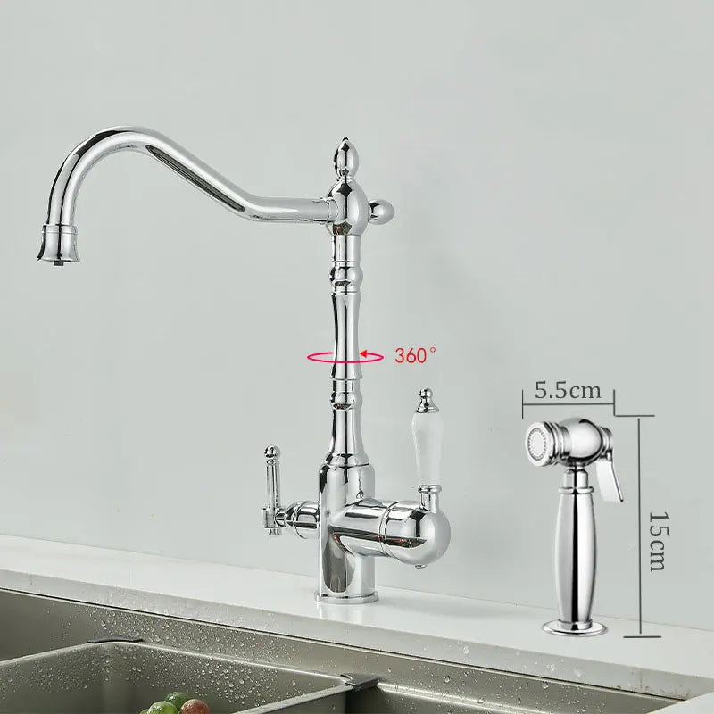 French Brass Light Luxury Three In One Pure