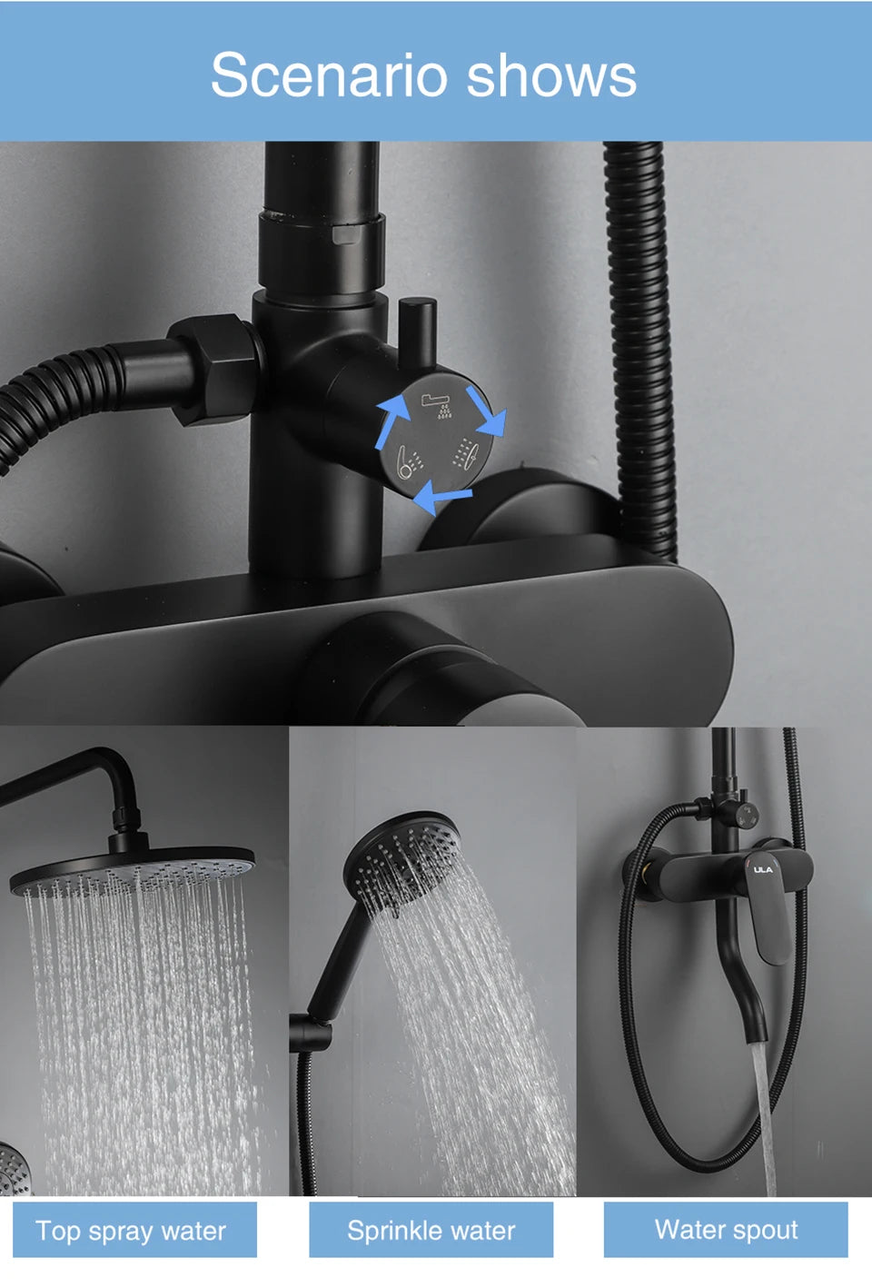 Ula Bathroom Shower Faucet Mixer Bathtub Shower Mixer