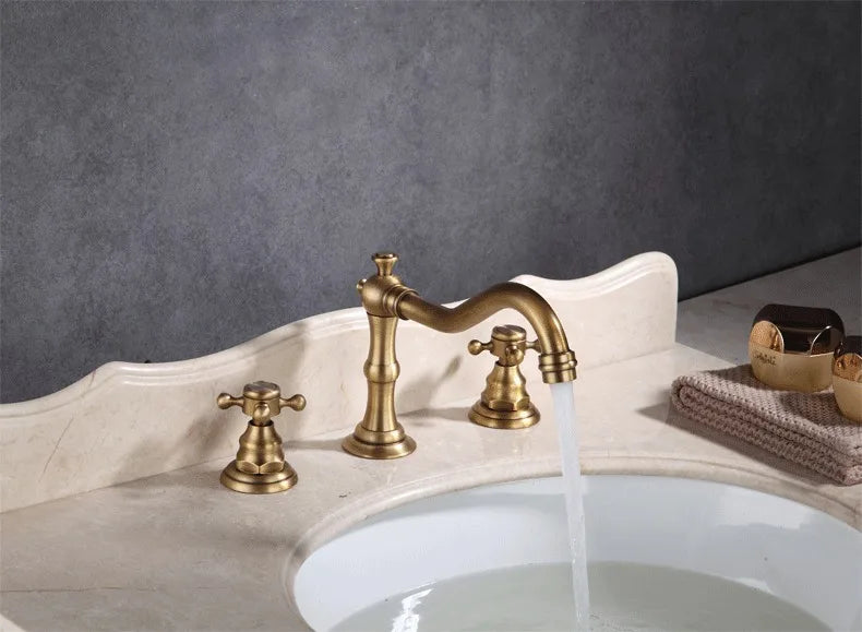 Kmmoun Fixed Spout Bathroom Basin Faucet Hole Deck
