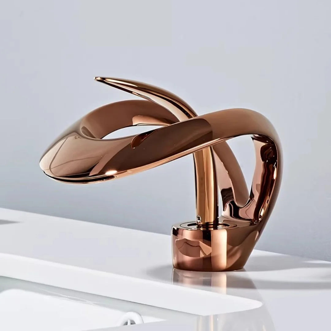 Brushed Gold Bathroom Faucet Brass Rose Gold Bathroom