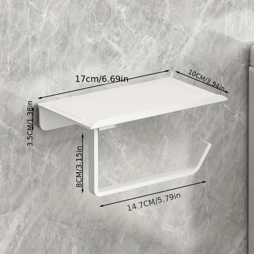 Wall Mounted Toilet Paper Holder No Drill Self