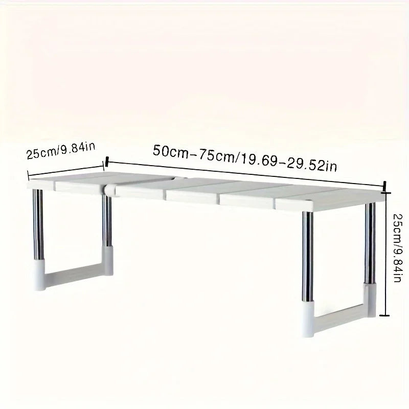 Adjustable Under Sink Storage Rack Expandable Bathroom Cabinet