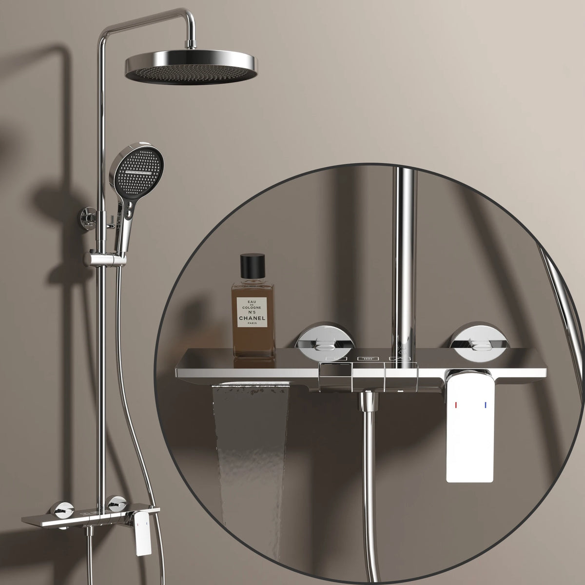Newly Piano Bathroom Shower Premium Brass Cold Bathroom