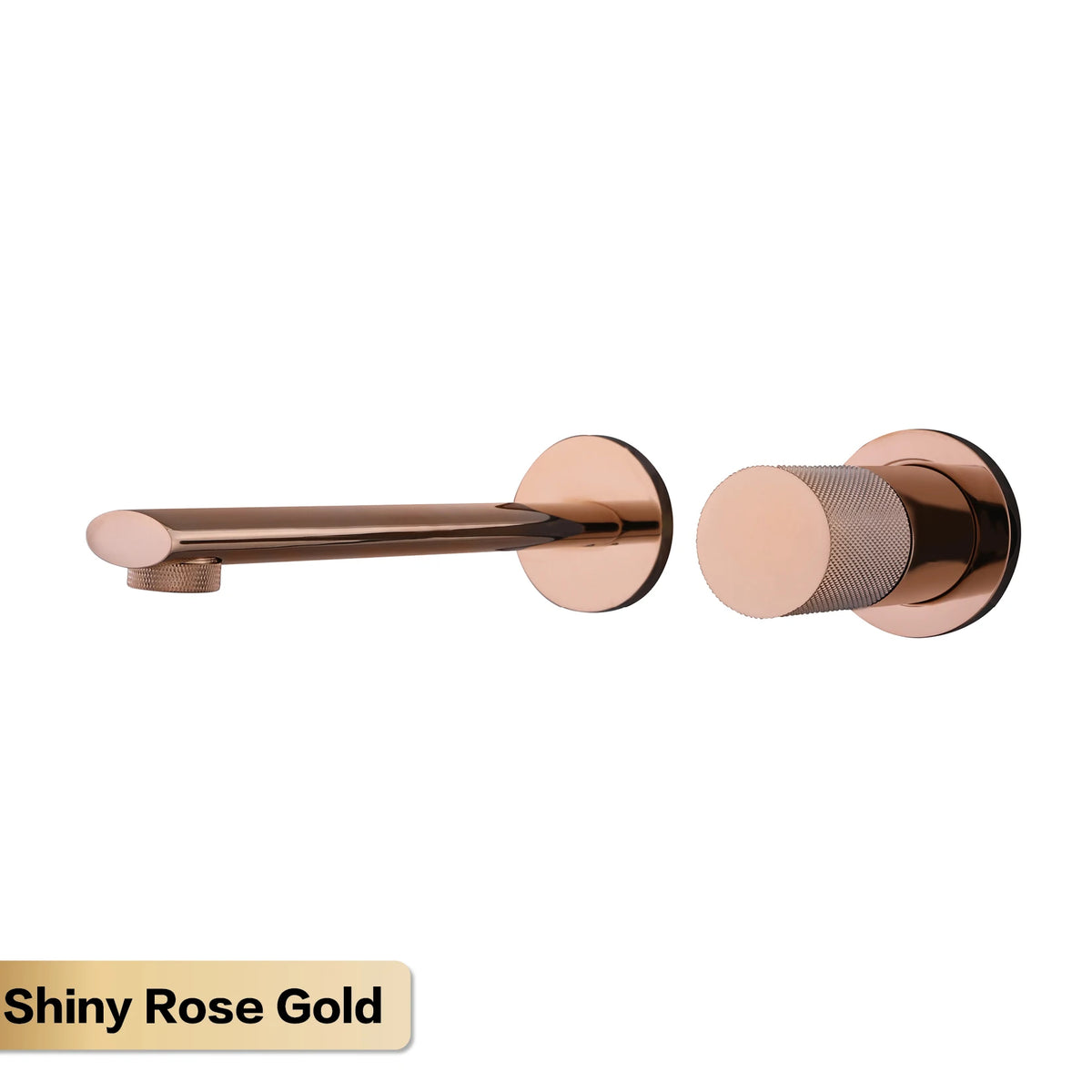 Luxruy Rose Gold Brass Wall-Embedded Bathroom Faucet 2hole
