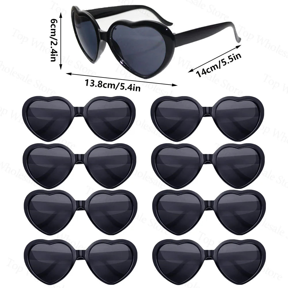 12-100pcs Wedding Bridal Heart Shaped Sunglasses Party Favors