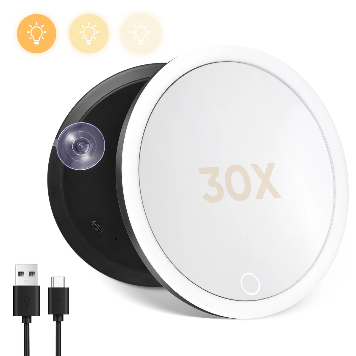 30x Magnifying Vanity Mirror Lights Touch Screen Led