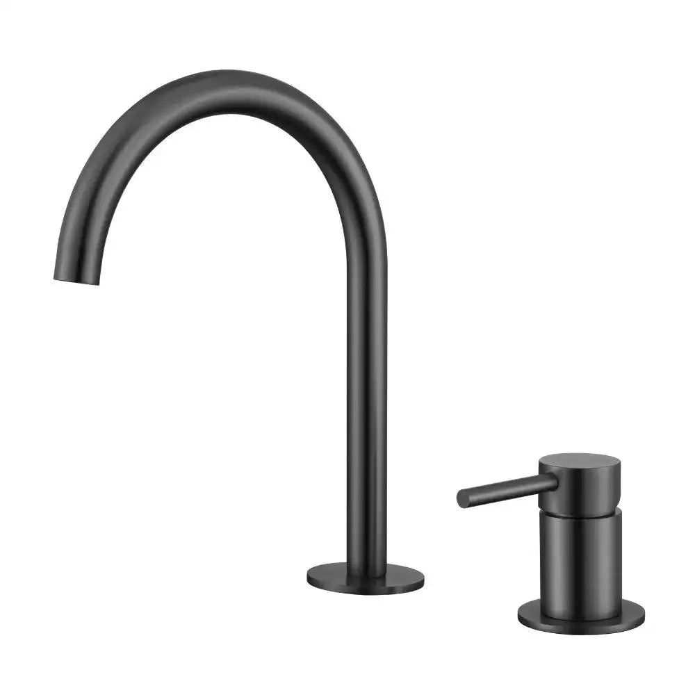 Stainless Steel Bathroom Basin Faucet Deck Mount 360