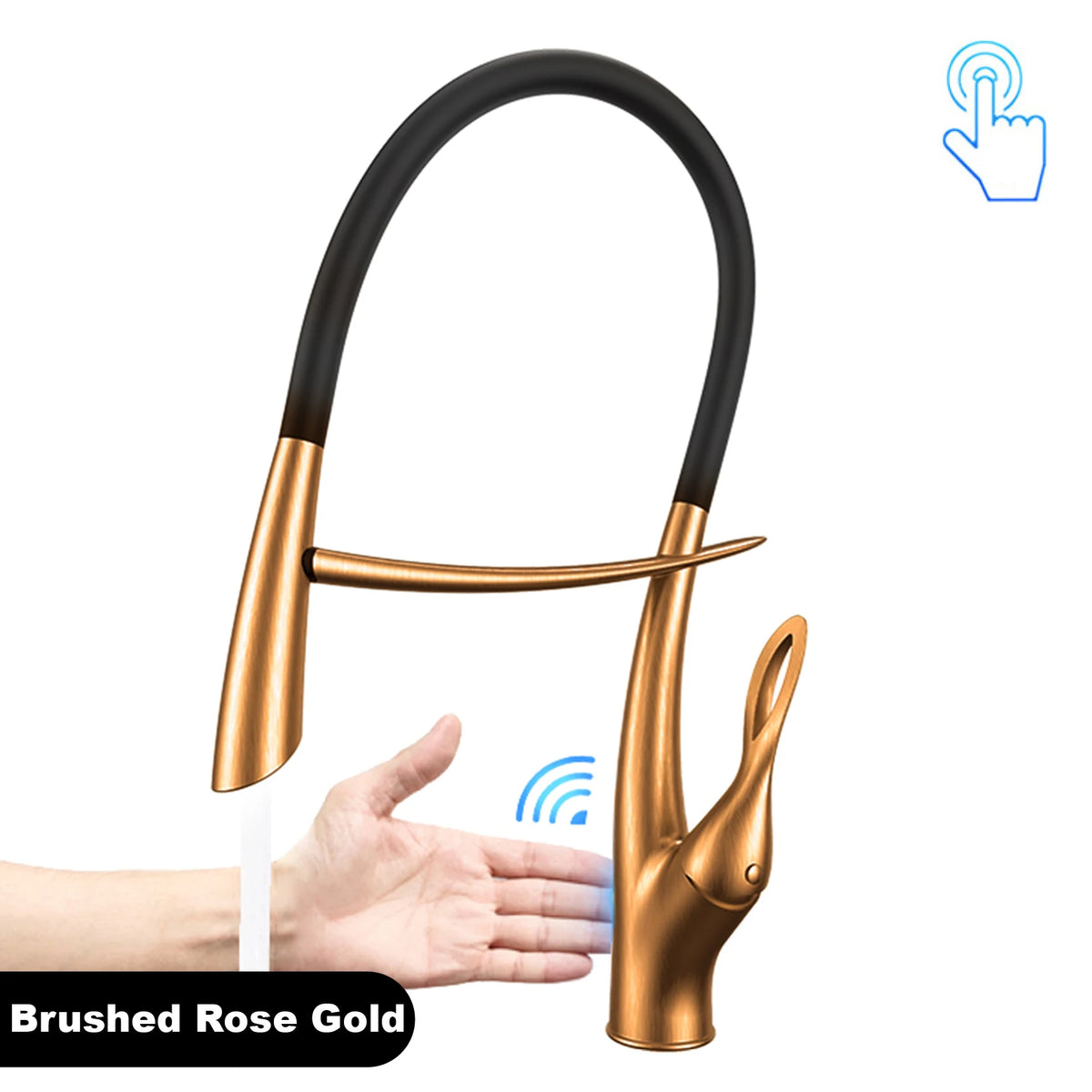 Gestan Brass Brushed Gold Faucet Touch Switch Design