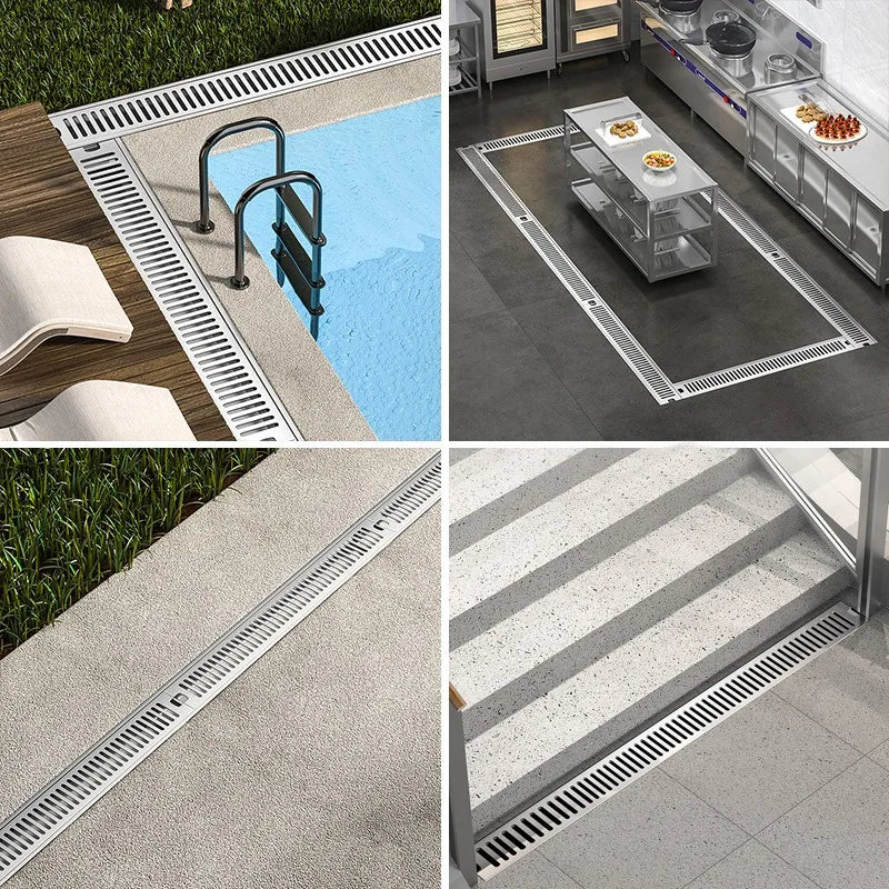 304 Stainless Steel Long Strip Floor Drain Cover
