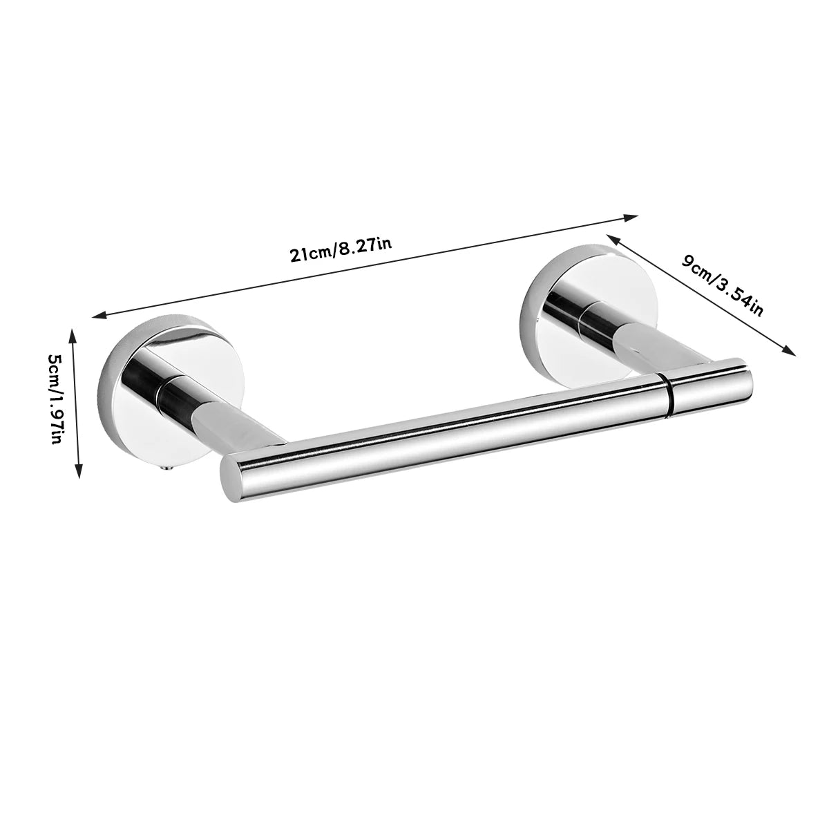 304 Stainless Steel Roll Paper Holder Rotatable Toilet