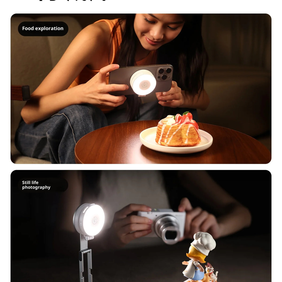 Original Ulanzi Lm23 Magnetic Phone Selfie Light Built-In