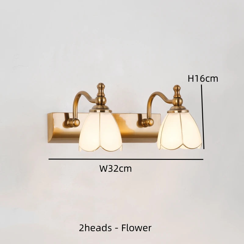Modern Bathroom Vanity Light Fixtures 3-Light Milky Glass