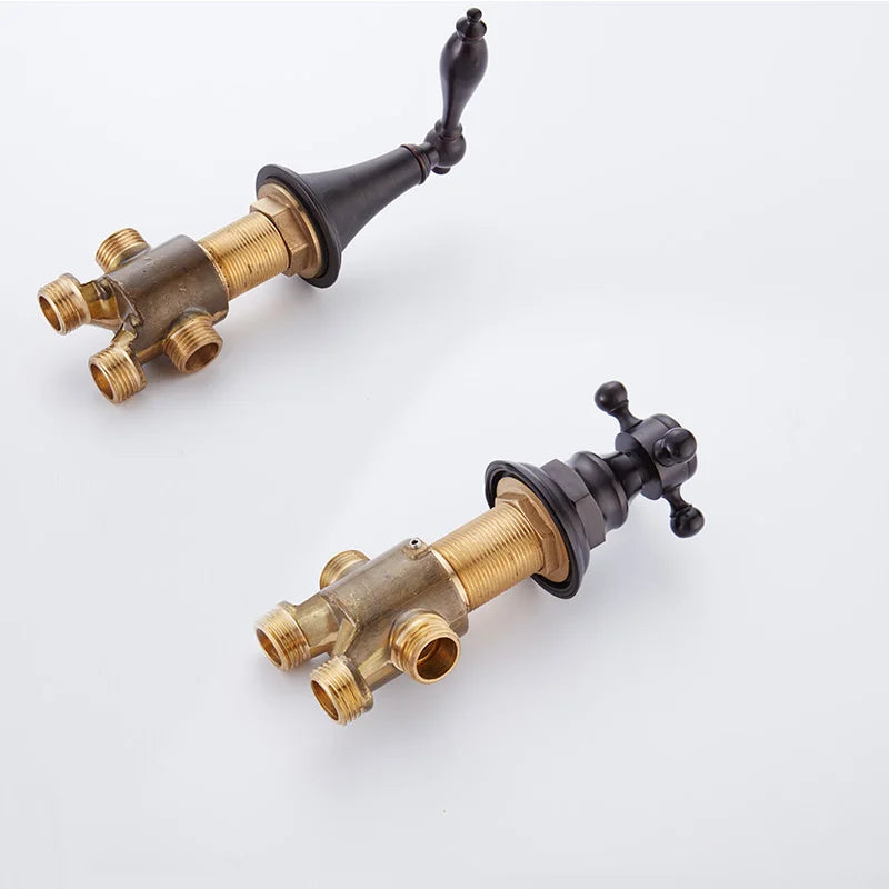 Bakala Black Cold Water Brass Switch Valve Bathtub