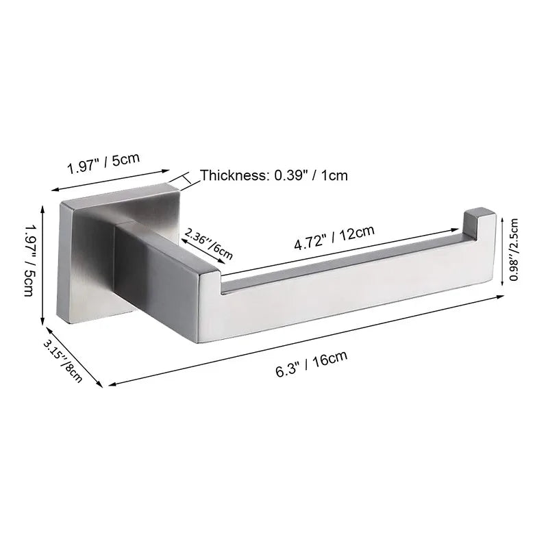 304 Stainless Steel Bathroom Matte Black Toilet Paper